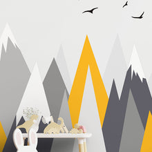 Carregar imagem no visualizador da galeria, Papel de Parede Montanhas Geométricas