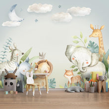 Carregar imagem no visualizador da galeria, Papel de Parede Animais Aquarela