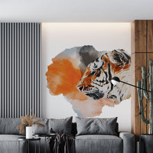 Carregar imagem no visualizador da galeria, Papel de Parede Tigre Aquarela