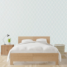 Carregar imagem no visualizador da galeria, Papel de Parede Arabesco Moldura Azul