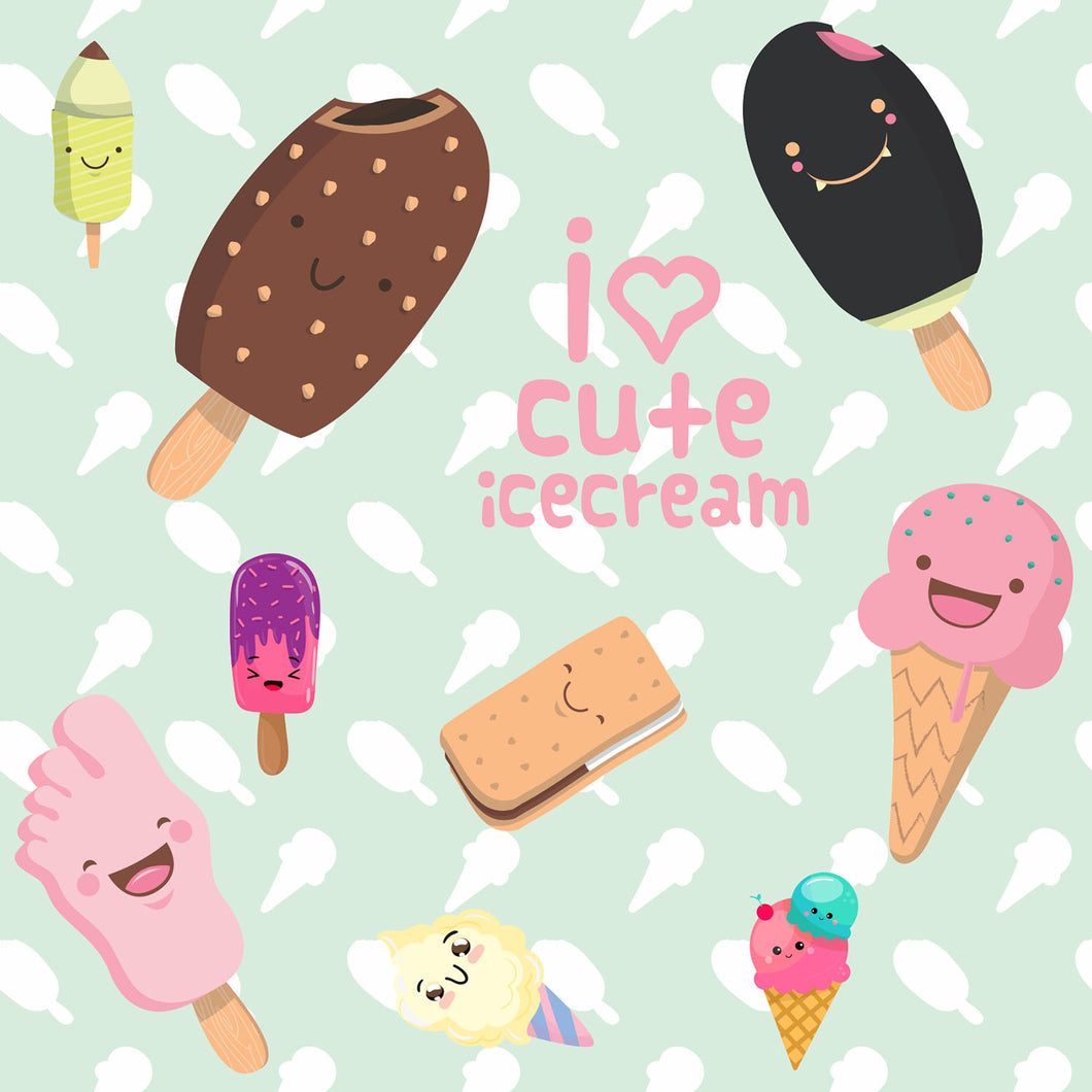Papel de Parede I Love Cute Icecream