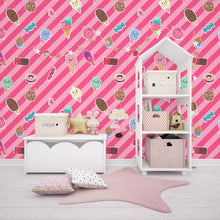 Carregar imagem no visualizador da galeria, Papel de Parede Funny Candies Rosa
