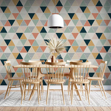 Carregar imagem no visualizador da galeria, Papel de Parede Triângulos Coloridos
