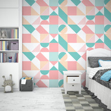 Carregar imagem no visualizador da galeria, Papel de Parede Geométrico Pastel