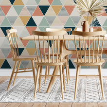 Carregar imagem no visualizador da galeria, Papel de Parede Triângulos Coloridos
