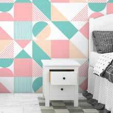 Carregar imagem no visualizador da galeria, Papel de Parede Geométrico Pastel