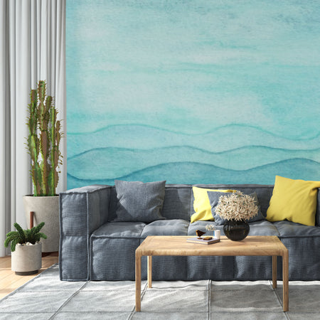 Papel de Parede Mar Aquarela