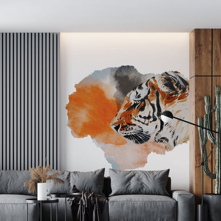 Papel de Parede Tigre Aquarela