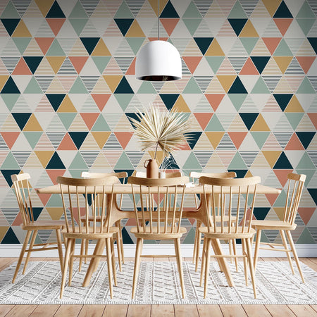 Papel de Parede Triângulos Coloridos