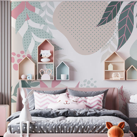 Papel de Parede Floral Rosa